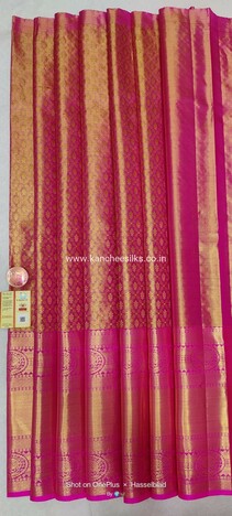 pure kanchipattu pink tissue  lehenga with pink tissue blouse